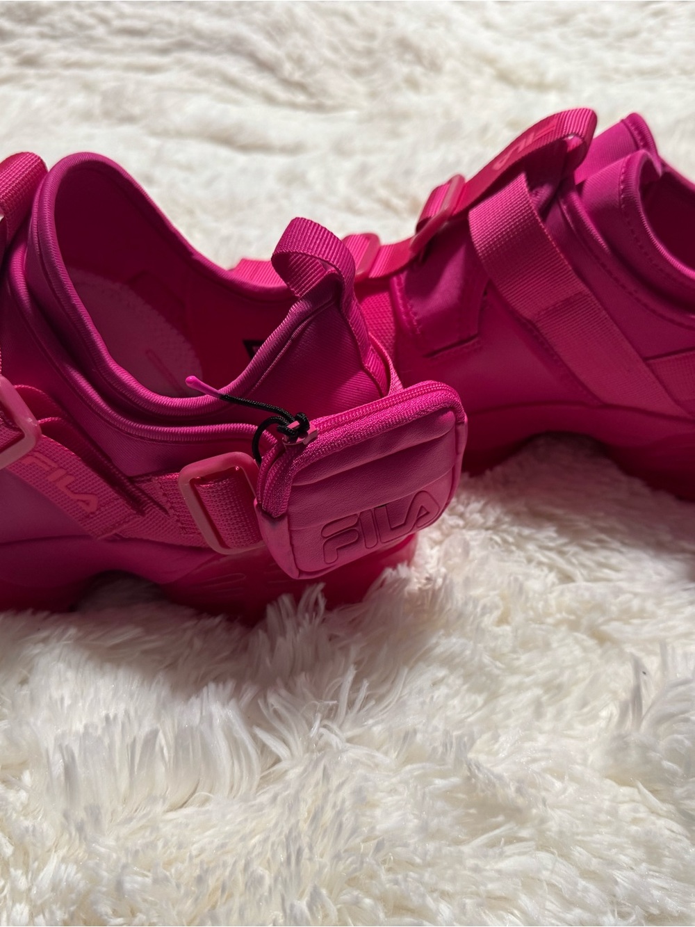 Fila Women's Bright Pink Chunky Strap Sneakers